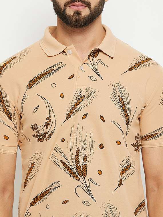 men polo neck printed t-shirt - 21343983 -  Standard Image - 4