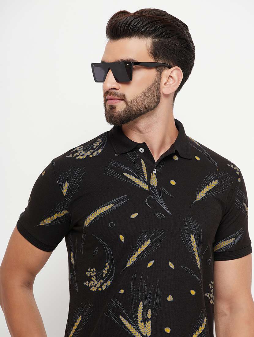 men polo neck printed t-shirt - 21343984 -  Standard Image - 1