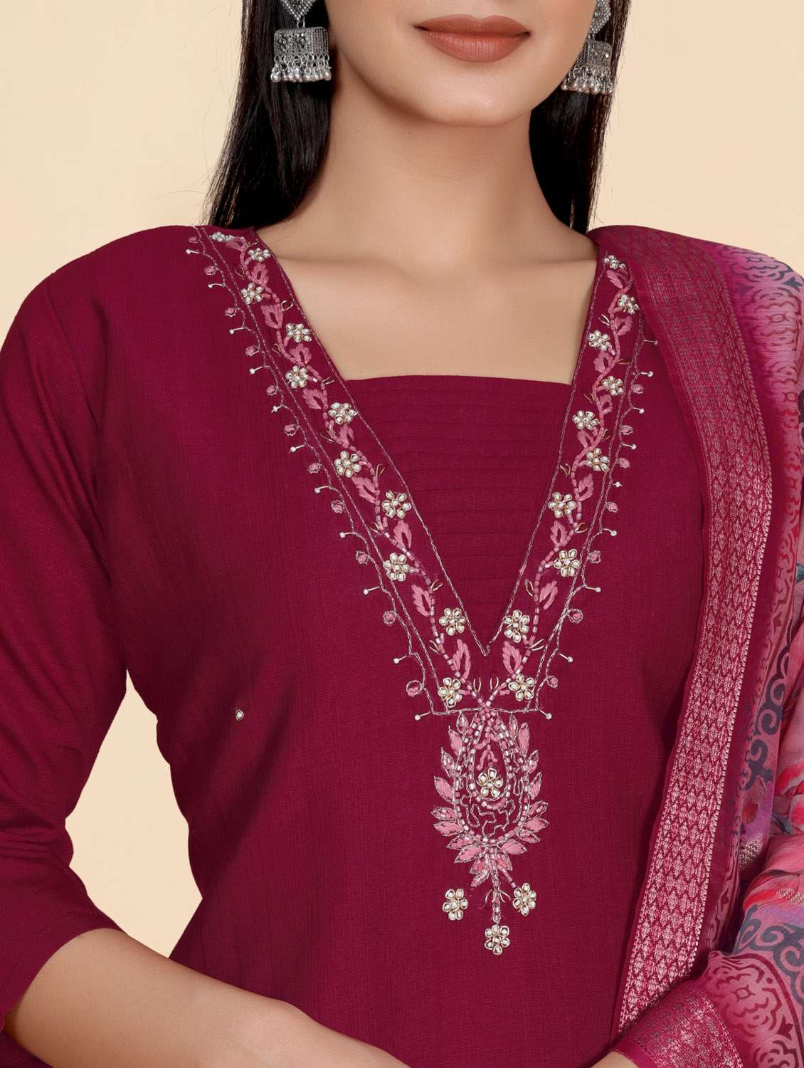 rosewater kurta palazzo set - 21344038 - Standard Image - 4