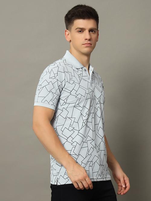 men printed polo t-shirt - 21344243 - Standard Image - 0