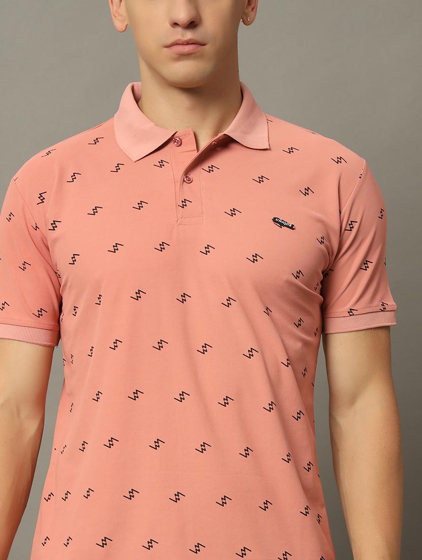 men all over printed polo t-shirt - 21344248 - Standard Image - 4