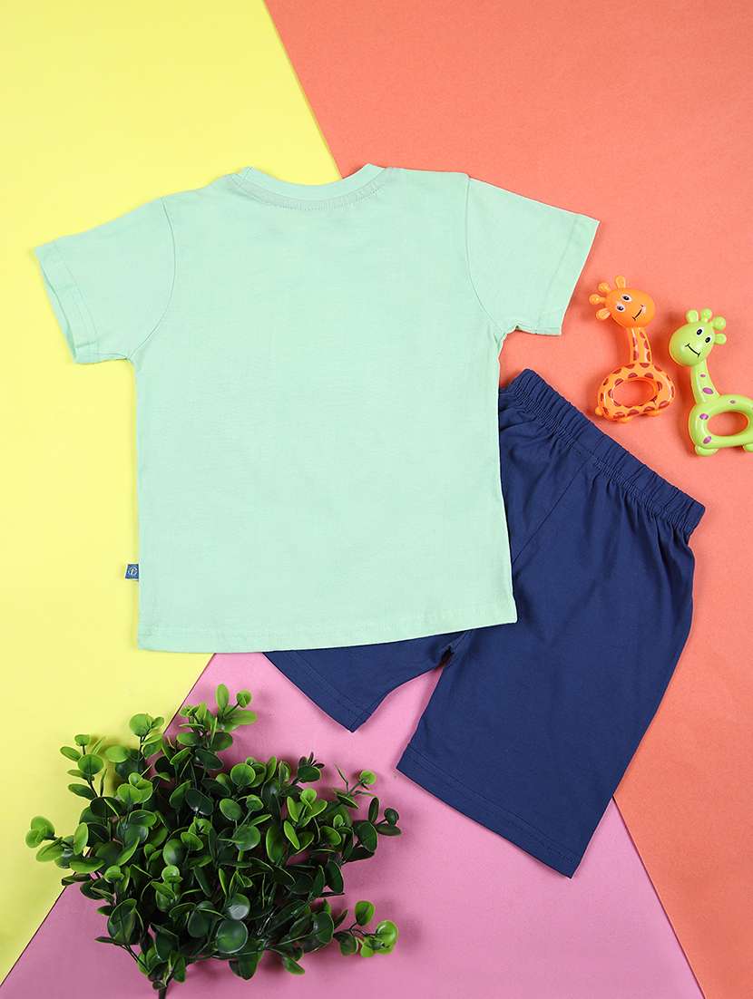 boys green graphic shorts set - 21344388 -  Standard Image - 1