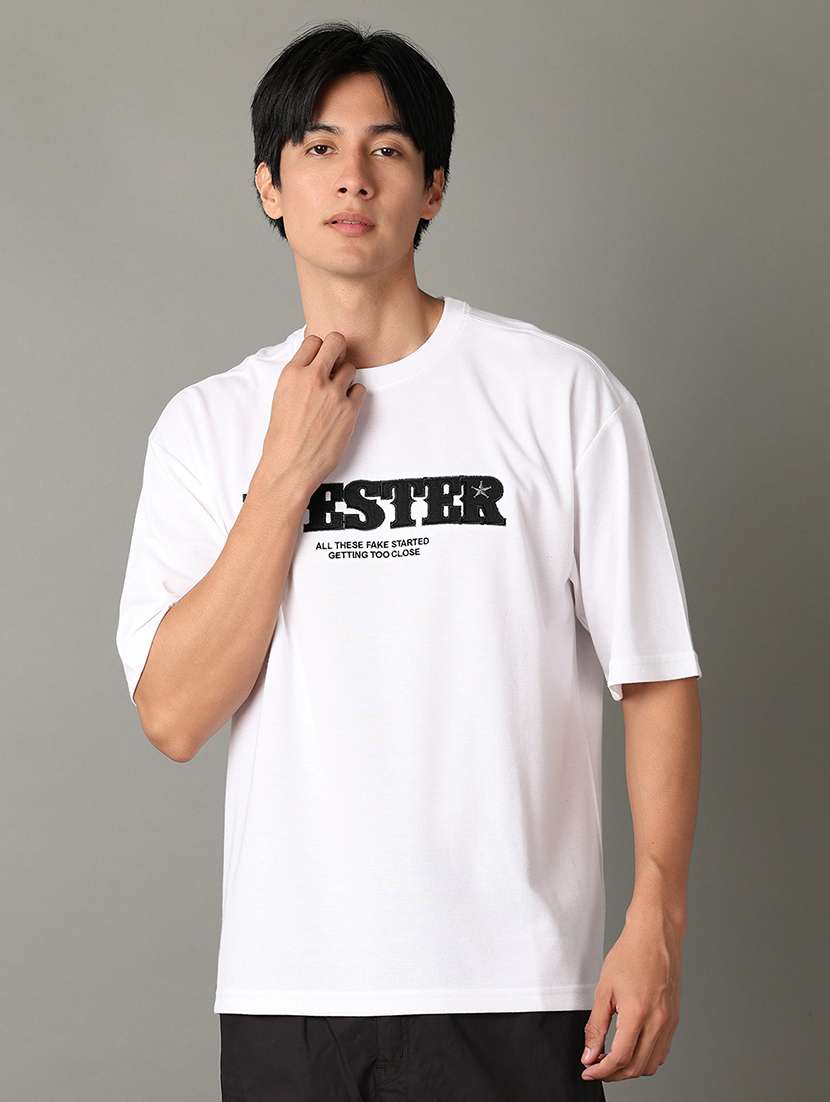 men printed short sleeves t-shirt