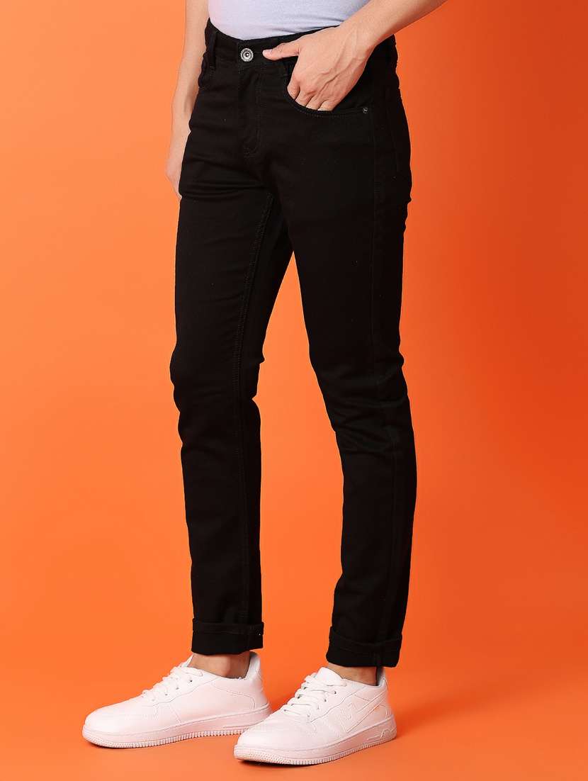 men solid mid rise slim fit jean - 21344532 - Standard Image - 1