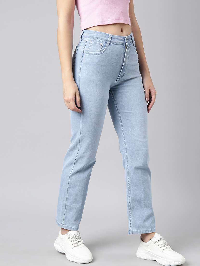 women solid mid rise slim fit jean - 21344724 -  Standard Image - 1