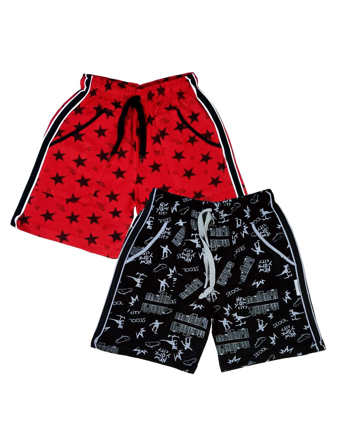 kids pack of 2 printed shorts 
