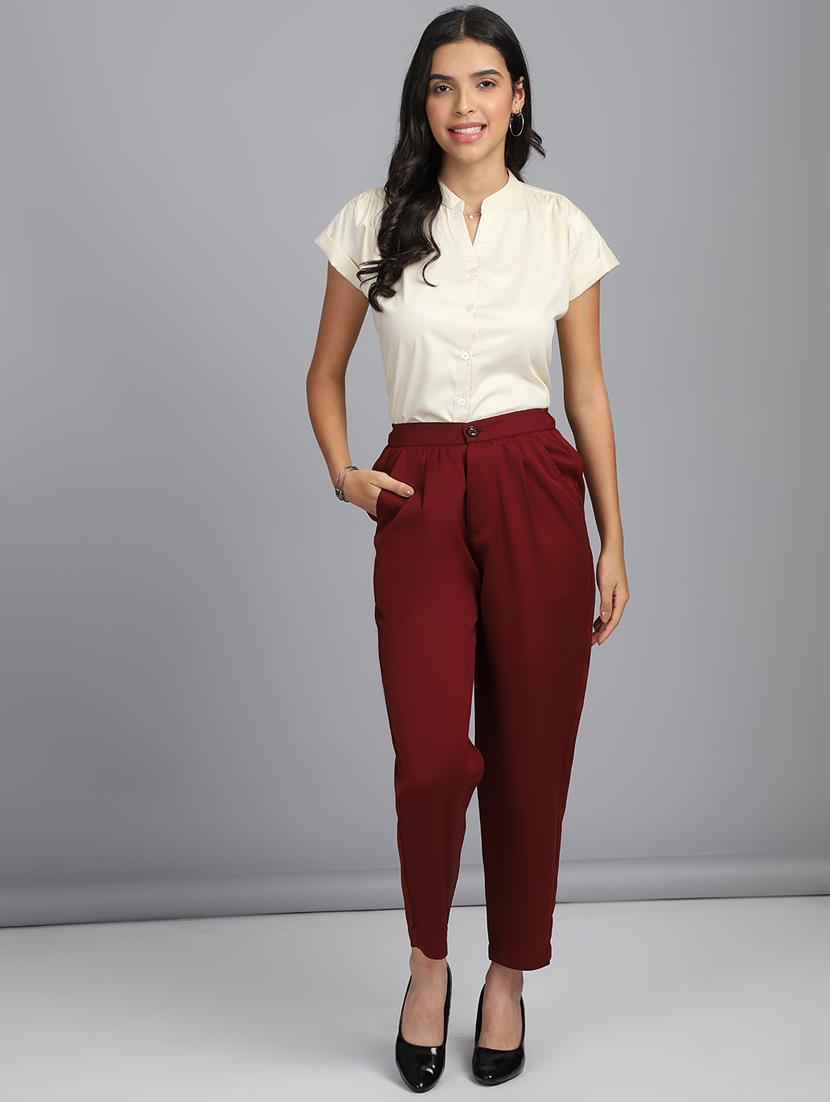 women cream cotton blend regular shirt - 21345168 - Standard Image - 4