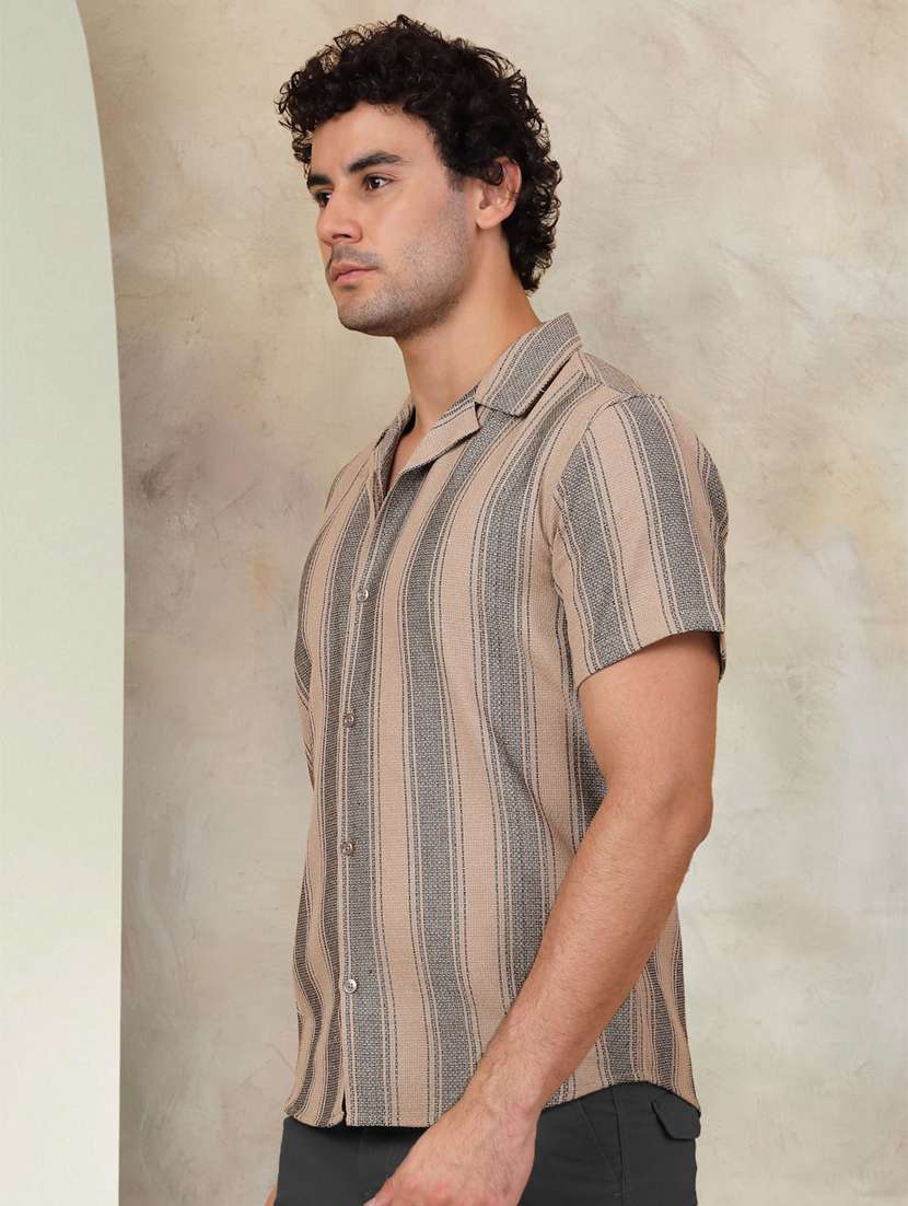 men striped cotton casual shirt - 21345429 -  Standard Image - 1