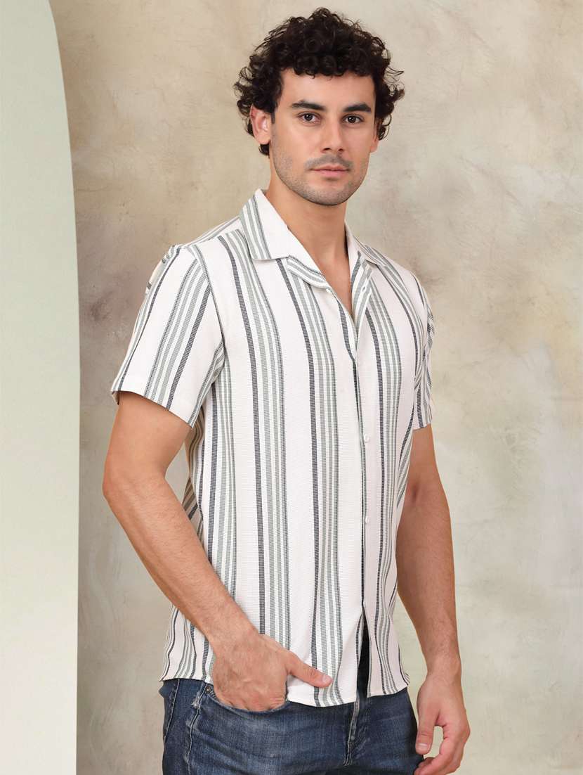 men striped cotton casual shirt - 21345432 -  Standard Image - 1
