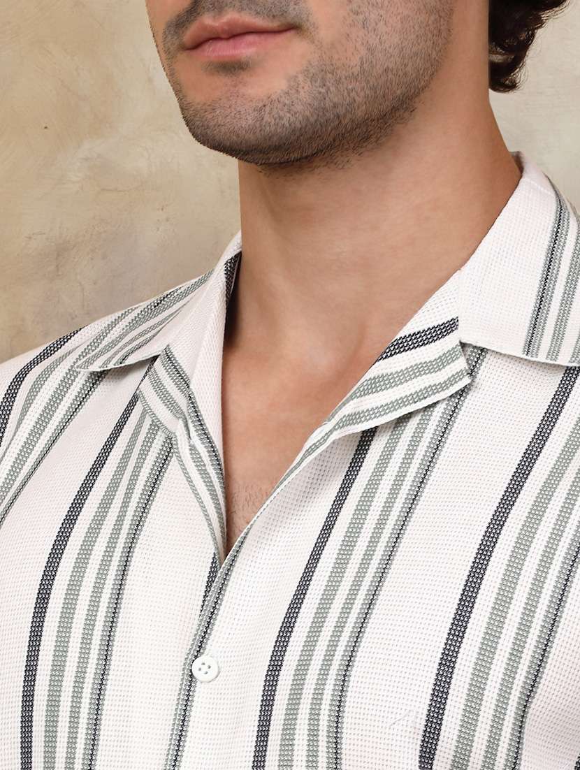 men striped cotton casual shirt - 21345432 -  Standard Image - 4