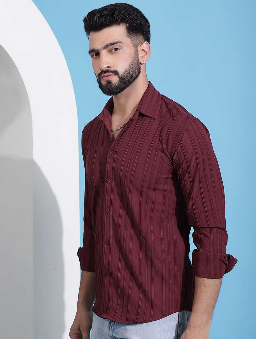 men self design casual shirt - 21345435 -  Standard Image - 1