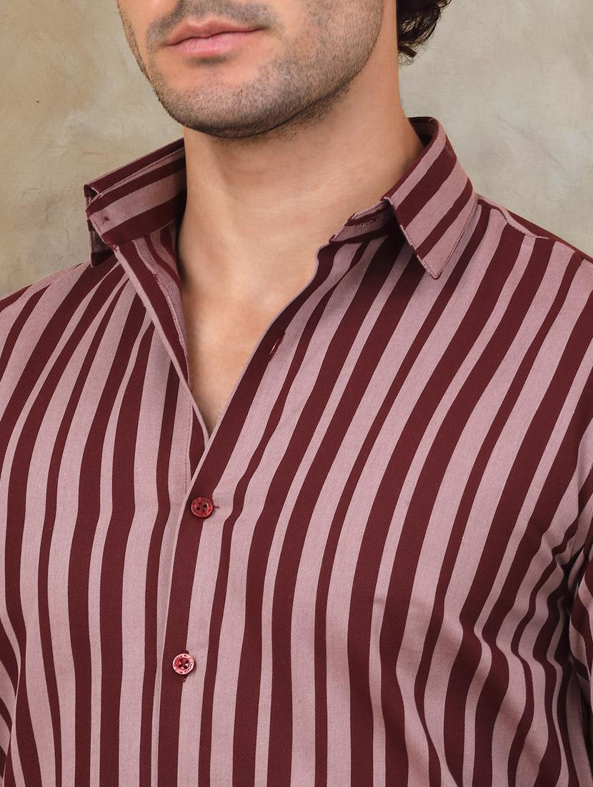men striped cotton casual shirt - 21345451 - Standard Image - 4