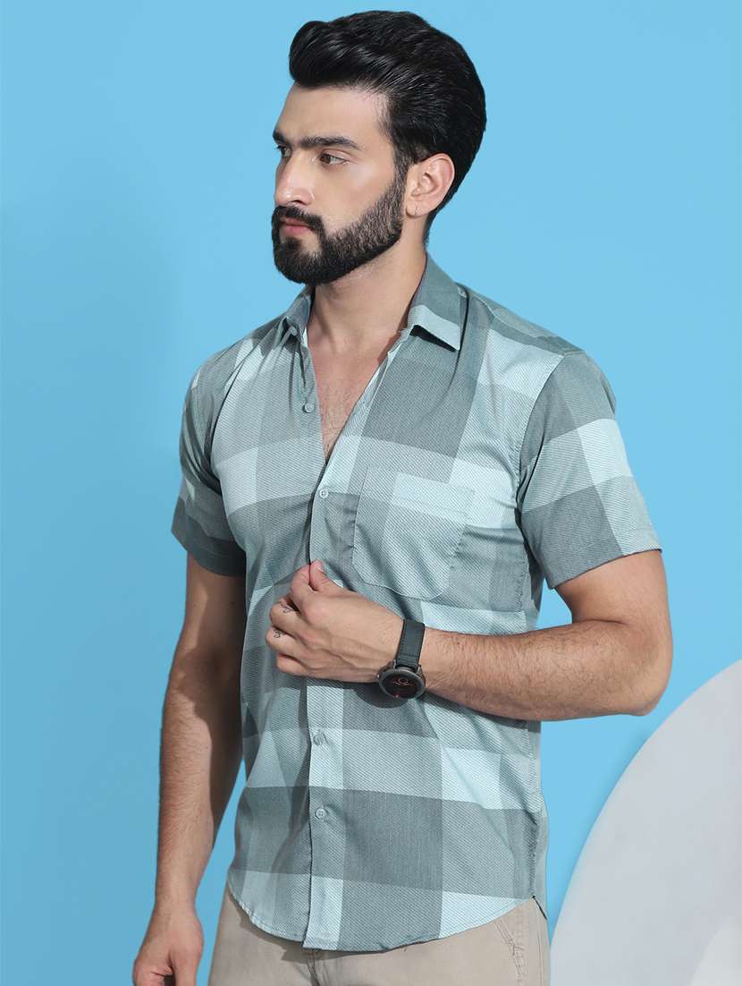 men checkered cotton casual shirt - 21345458 -  Standard Image - 1