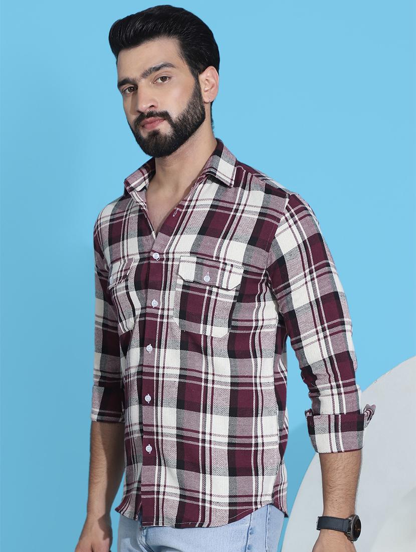 men checkered cotton casual shirt - 21345461 - Standard Image - 1