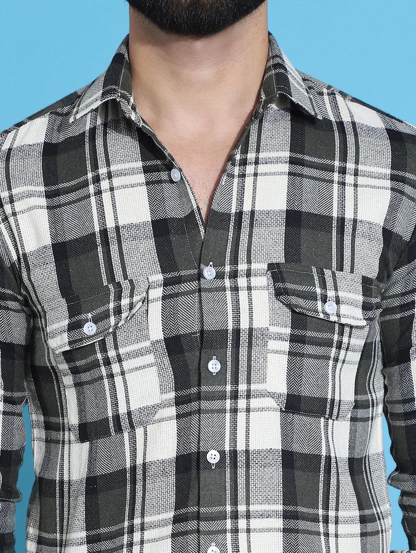 men checkered cotton casual shirt - 21345462 - Standard Image - 4