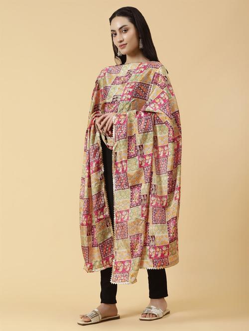 women multi color printed dupatta - 21345589 - Standard Image - 0