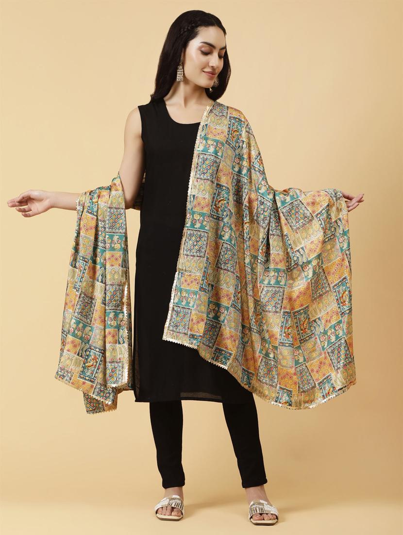 women multi color printed dupatta - 21345591 - Zoom Image - 0