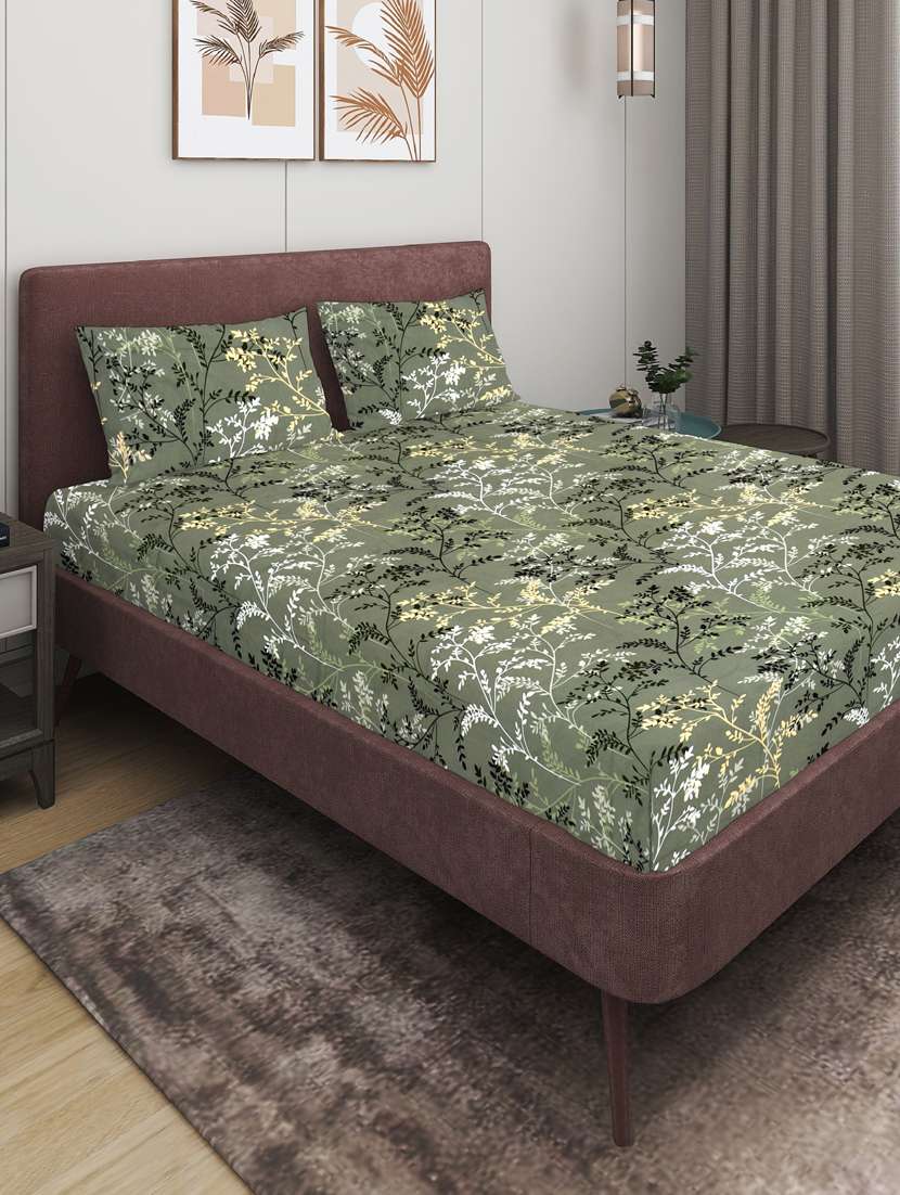printed double bedsheet with pillow covers - 21345805 -  Zoom Image - 0