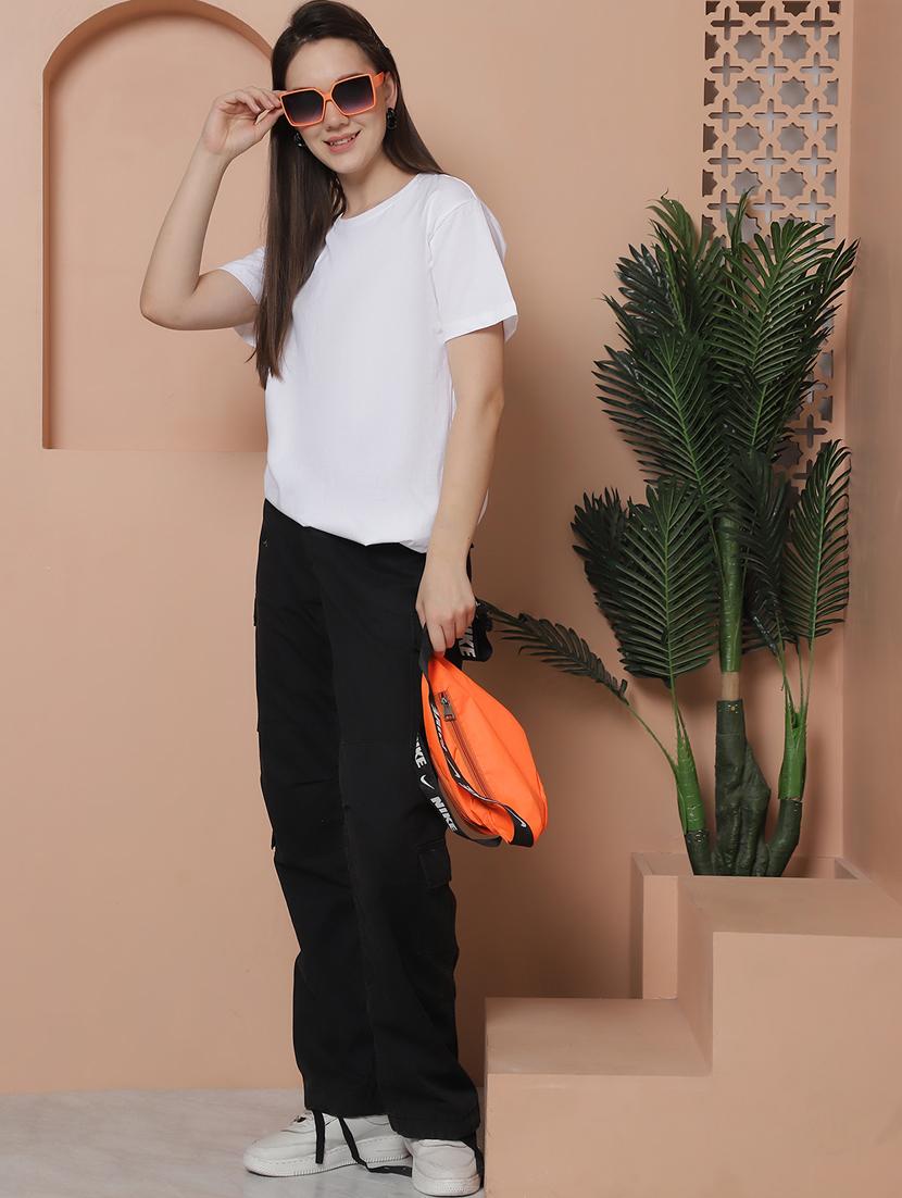 women solid short sleeves t-shirt - 21345843 - Standard Image - 4