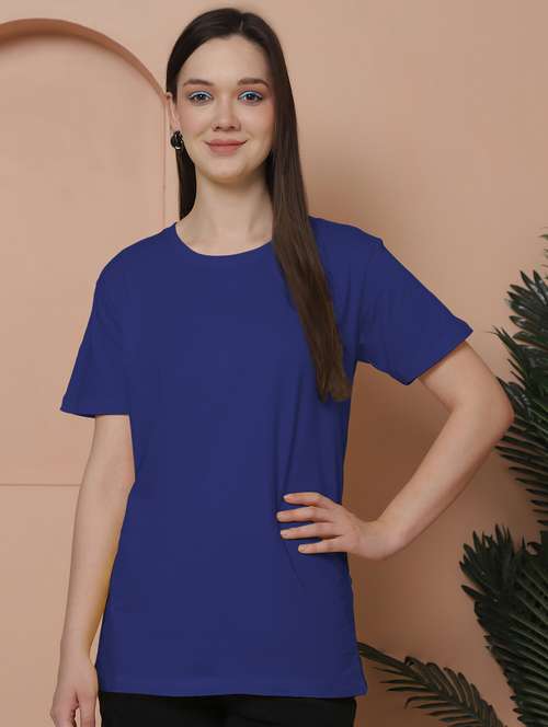 women solid short sleeves t-shirt - 21345846 - Standard Image - 0