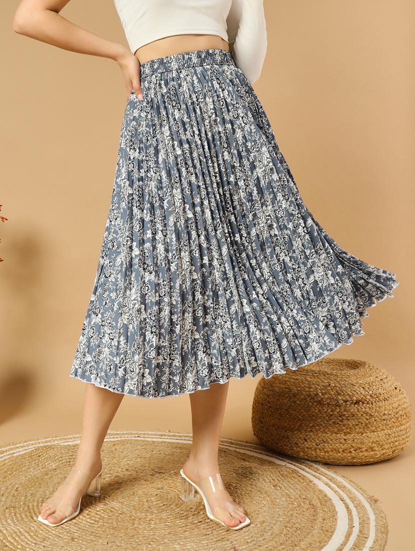women printed high rise a-line skirt - 21347782 -  Zoom Image - 0