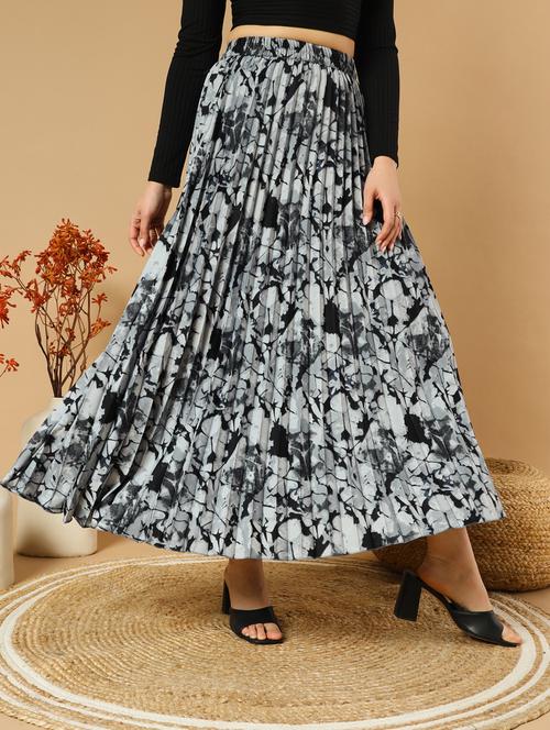 women printed high rise a-line skirt - 21347791 -  Standard Image - 0