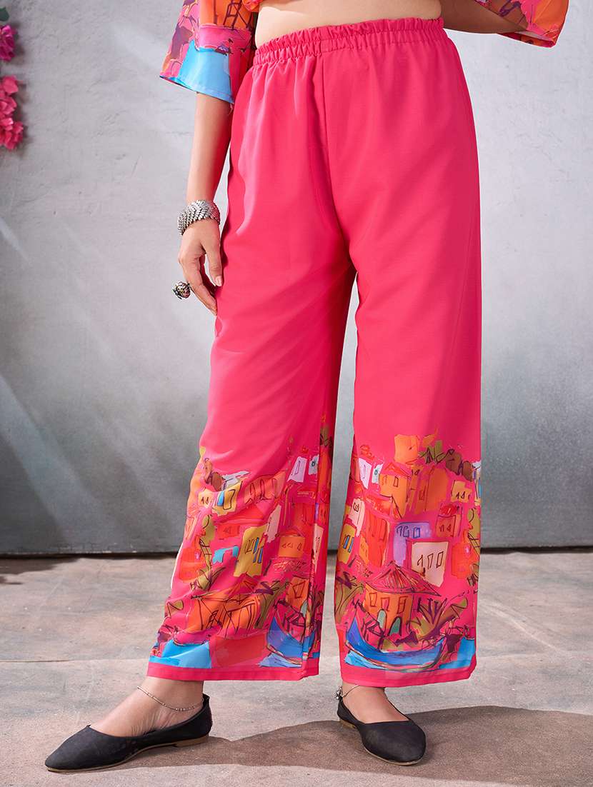 women pink printed co-ord set - 21348323 - Standard Image - 4