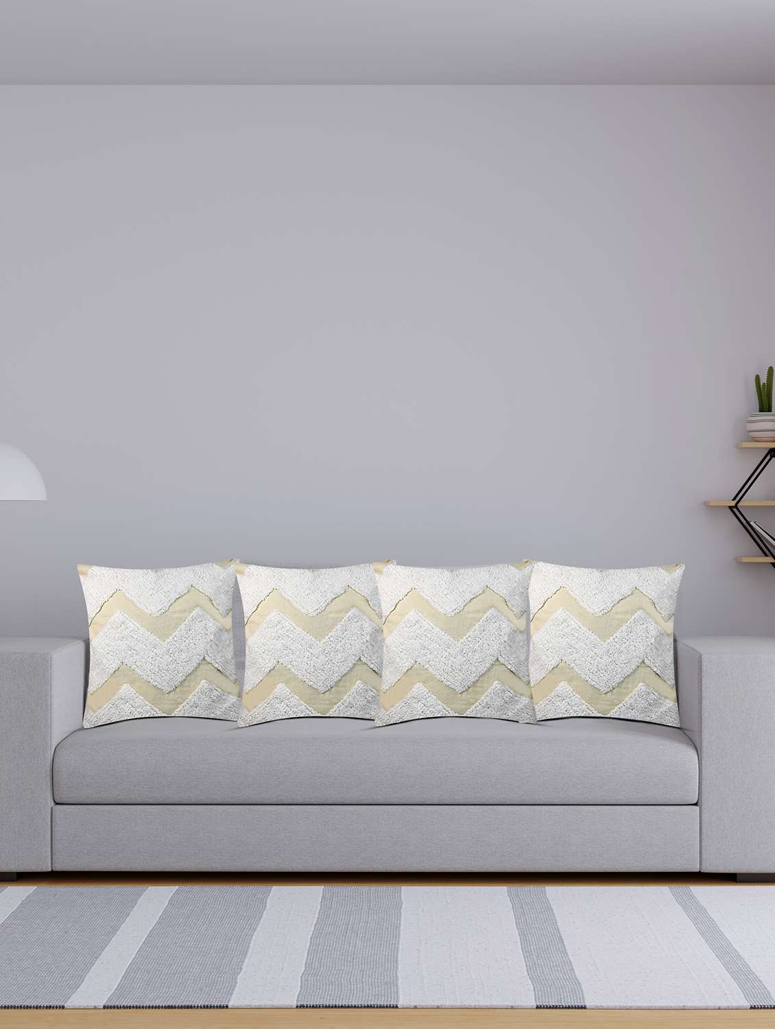 ciearo vintage cushion cover set of 5 pcs hand made cotton 18"/18" inches cotton