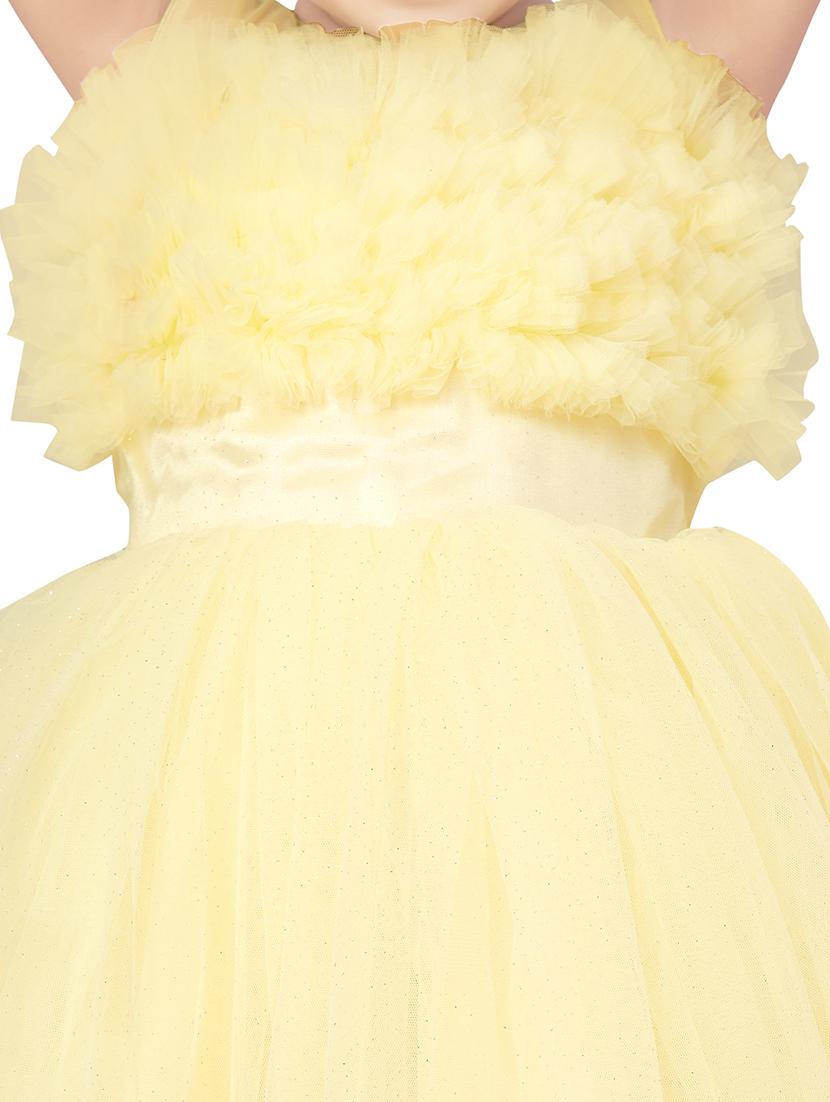 girls net fit and flare frock - 21348794 - Standard Image - 4