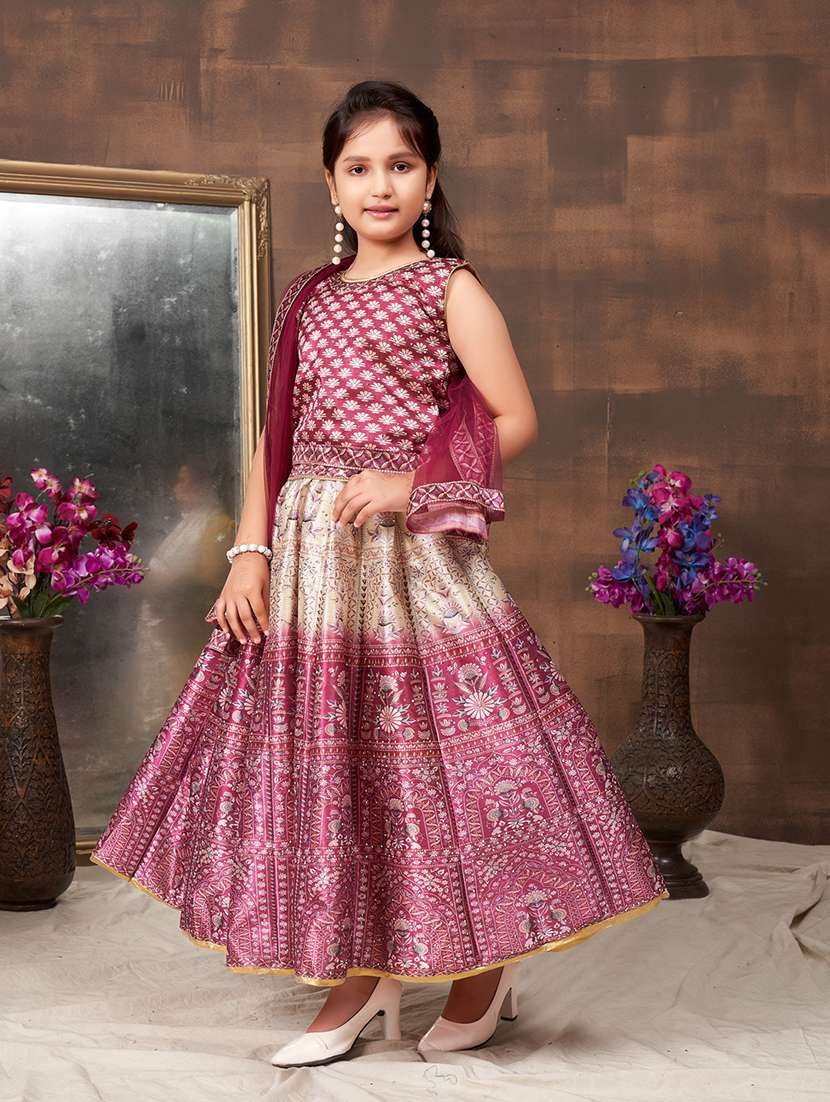 girls printed lehenga choli - 21348855 -  Standard Image - 1