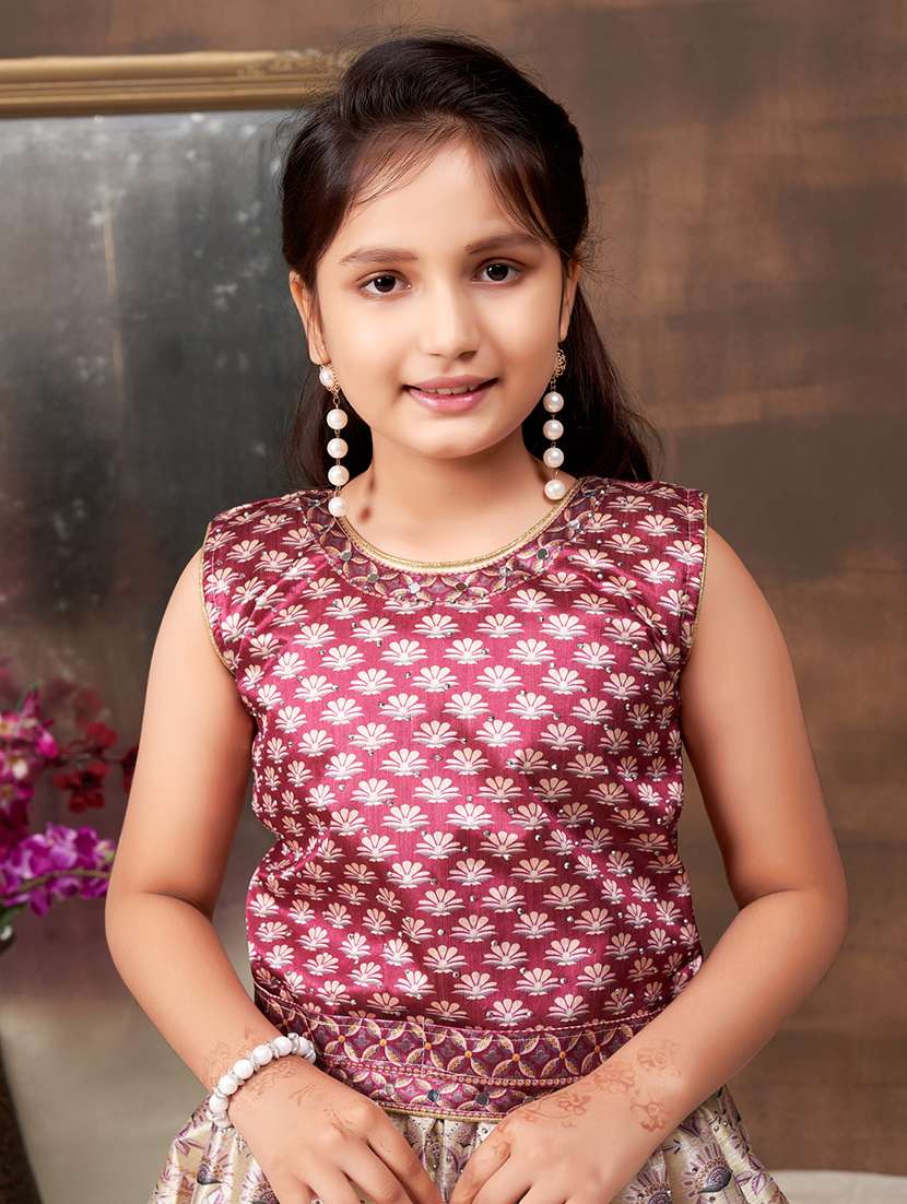 girls printed lehenga choli - 21348855 -  Standard Image - 4