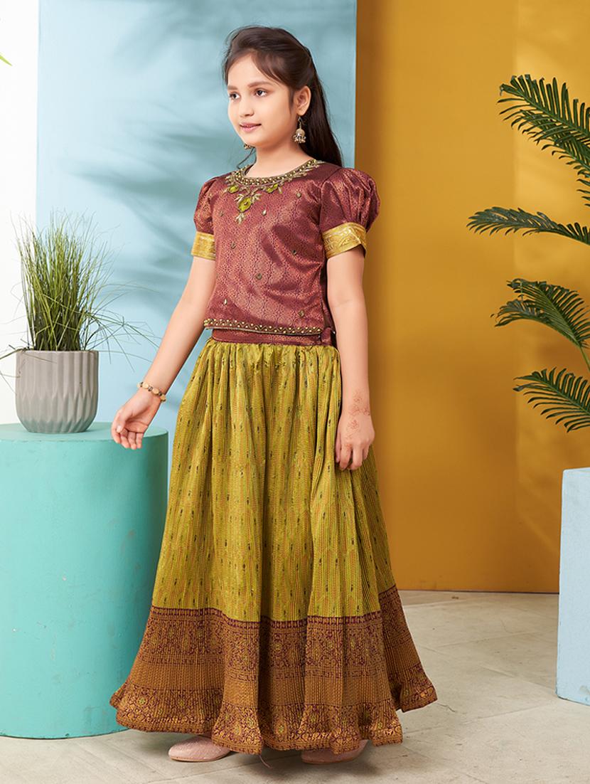 girls round neck lehenga choli - 21348867 - Standard Image - 1