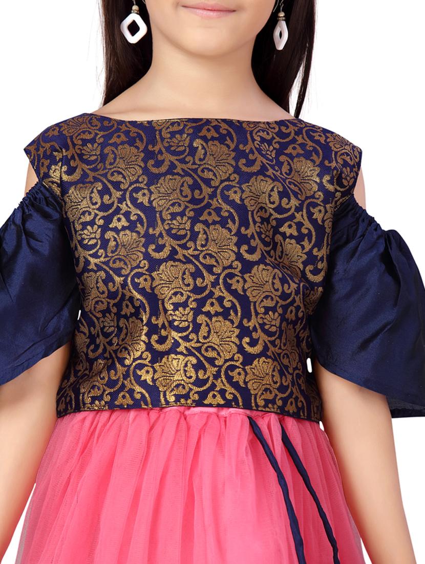 girls solid stitched lehnga choli - 21348878 - Standard Image - 4