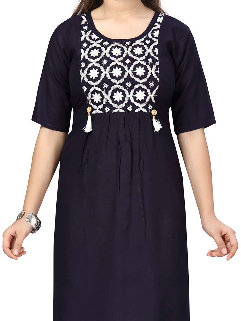 girls self-designed kurta palazzo suit set - 21348936 - Standard Image - 4