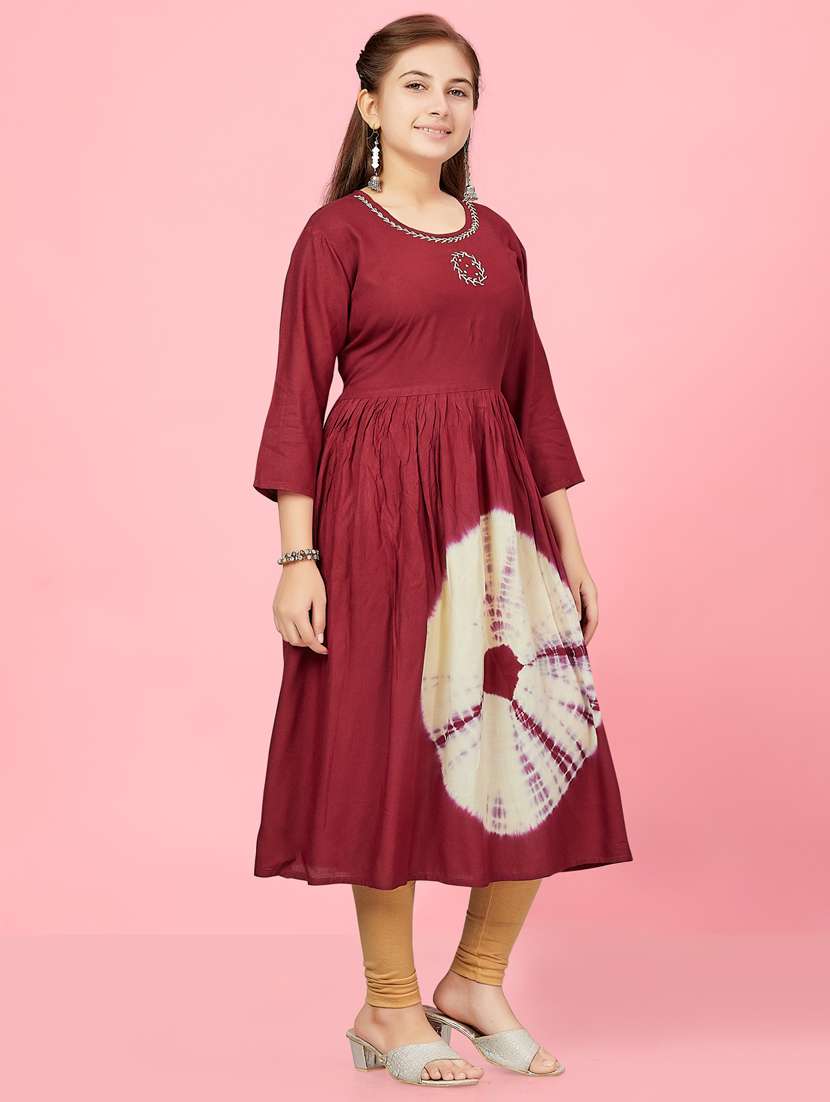 girls tie & dye cotton kurta legging set  - 21349056 -  Standard Image - 1