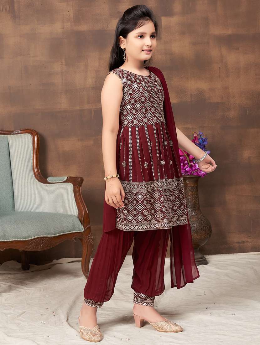 girls top and bottom ethnic wear sets - 21349091 -  Standard Image - 1