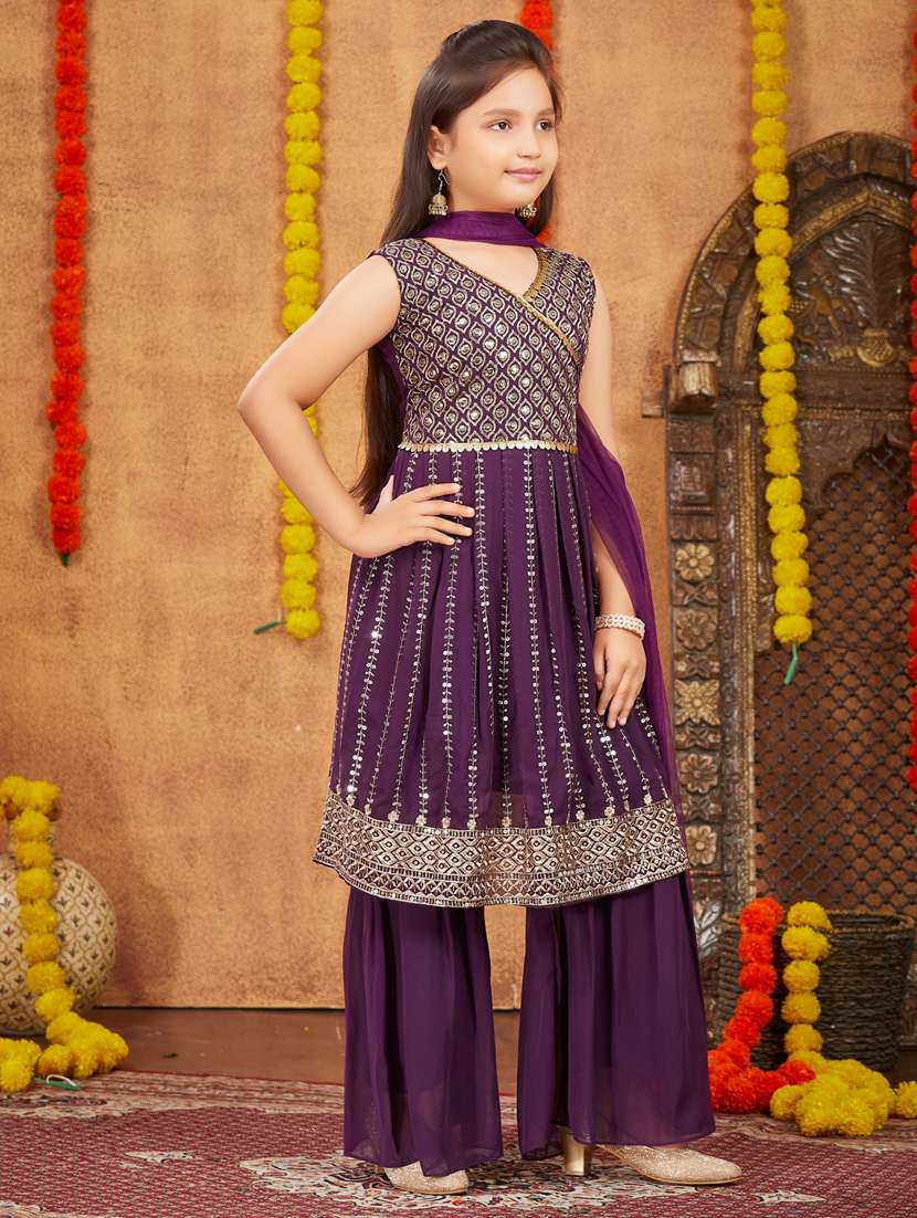 girls top and bottom ethnic wear sets - 21349184 -  Standard Image - 1
