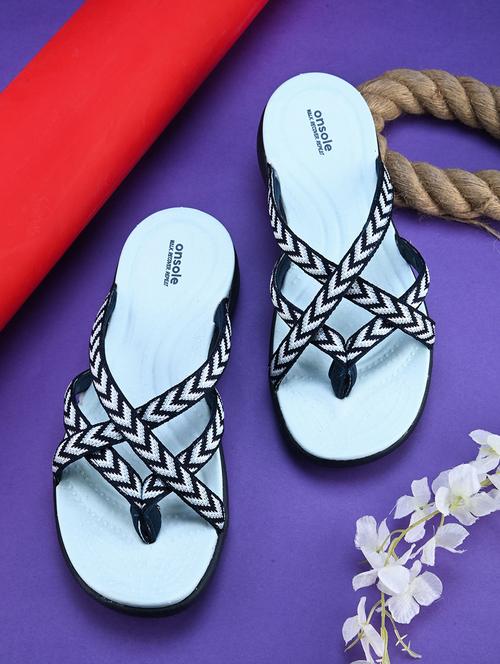 women blue slip on sandal - 21349422 - Standard Image - 0