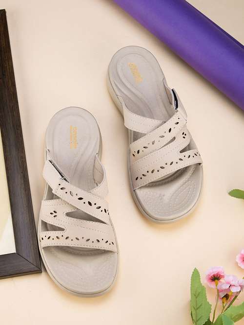 women beige slip on sandal - 21349423 -  Standard Image - 0