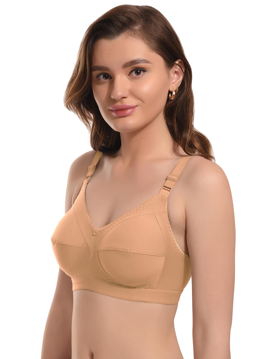 beige hosiery minimizer bra - 21349866 - Standard Image - 1