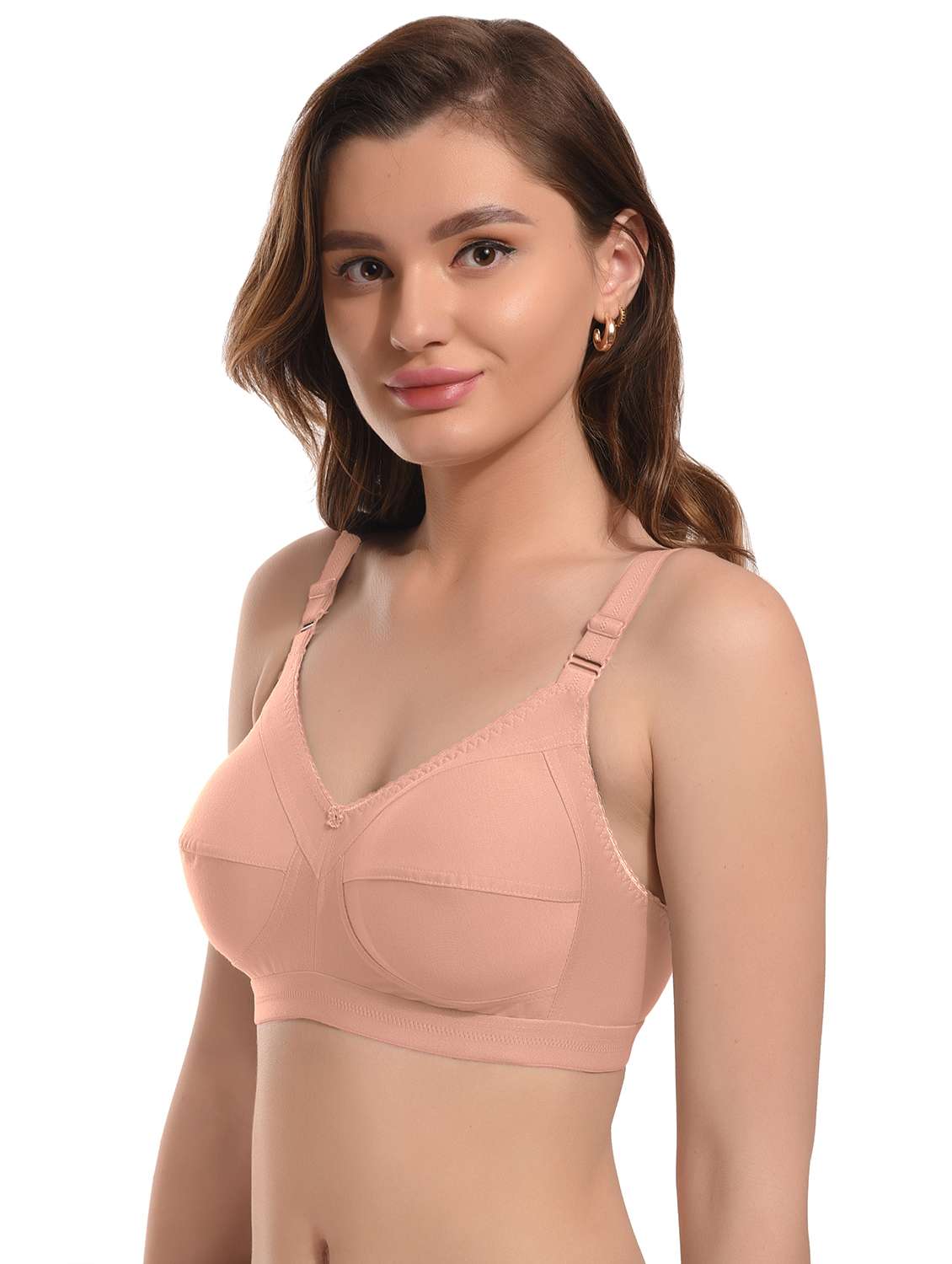 peach hosiery minimizer bra - 21349871 -  Standard Image - 1