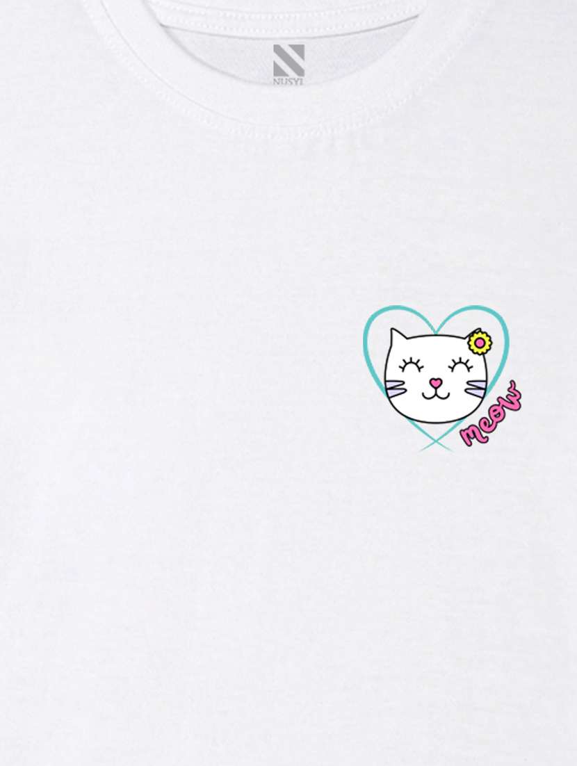 girls round neck printed tee - 21349894 - Standard Image - 4