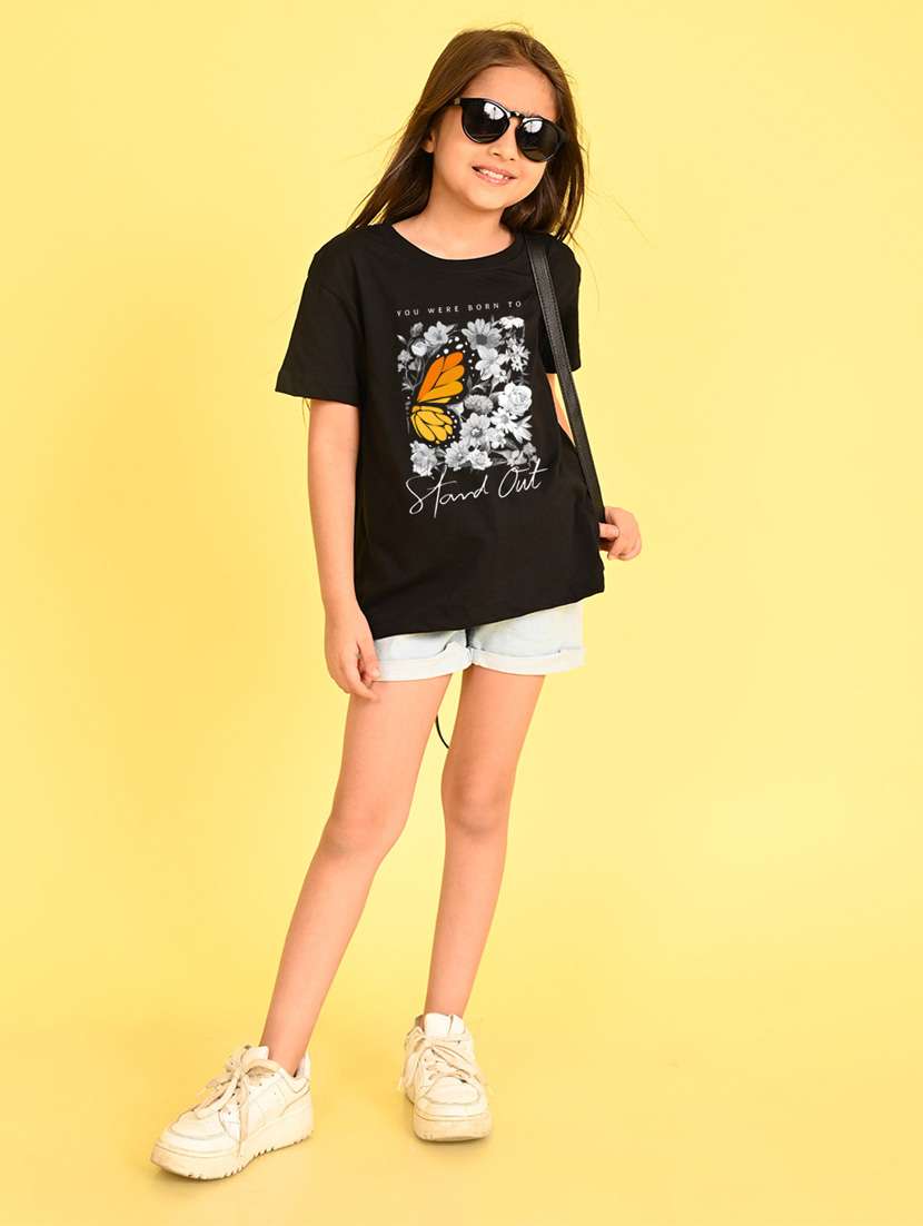 front print short sleeves round neck tee - 21349917 -  Standard Image - 1