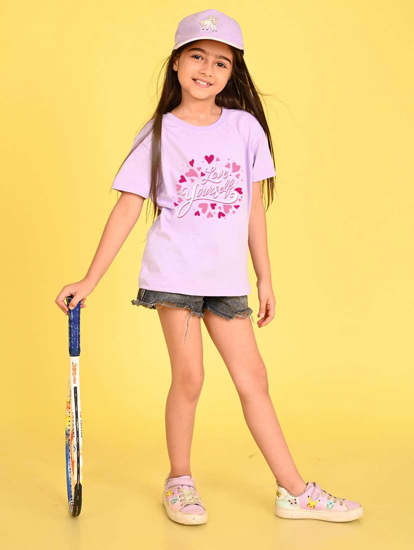 girls round neck oversized t-shirt - 21349931 - Standard Image - 1