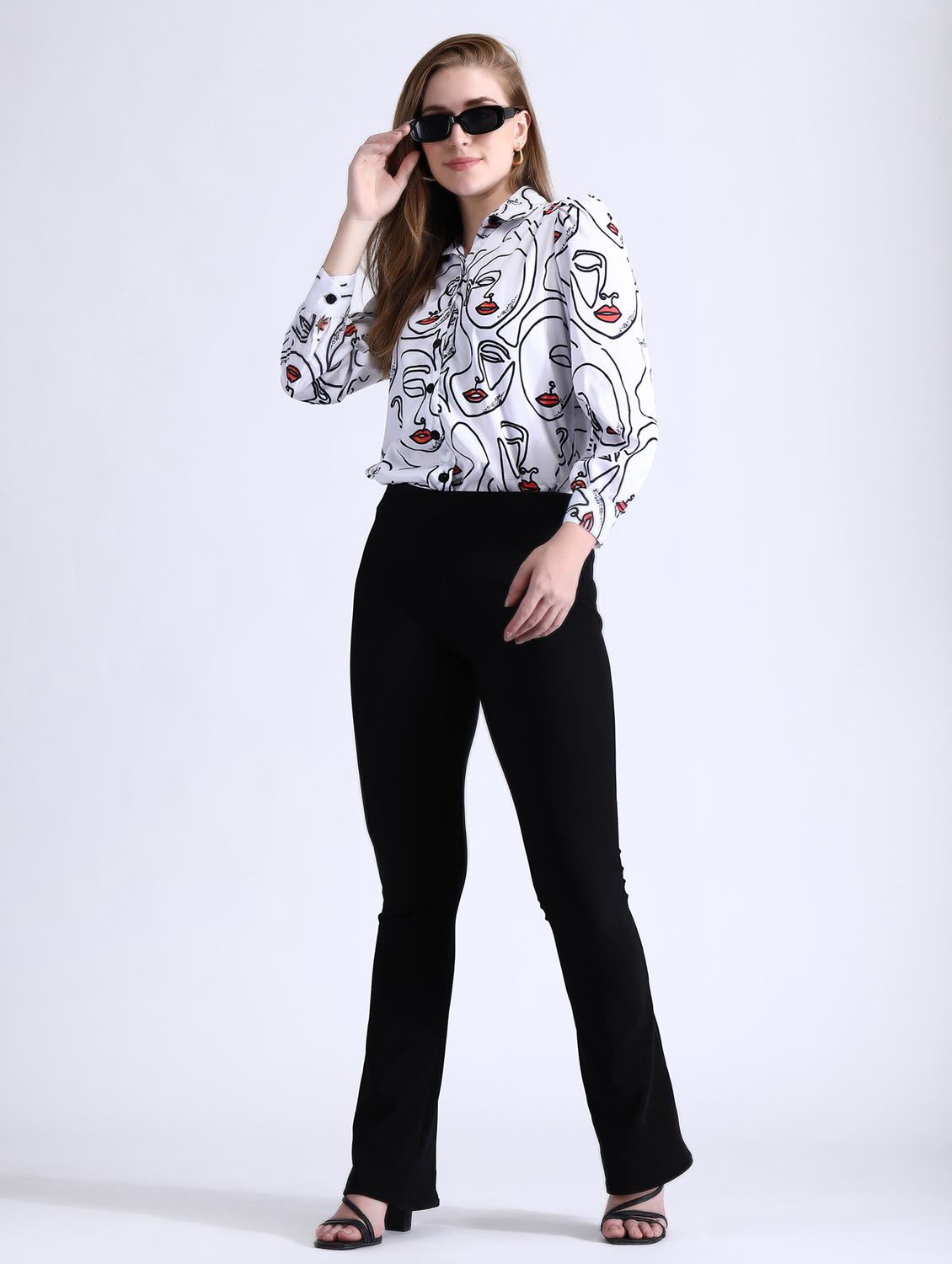 off white printed regular shirt - 21350212 - Standard Image - 4