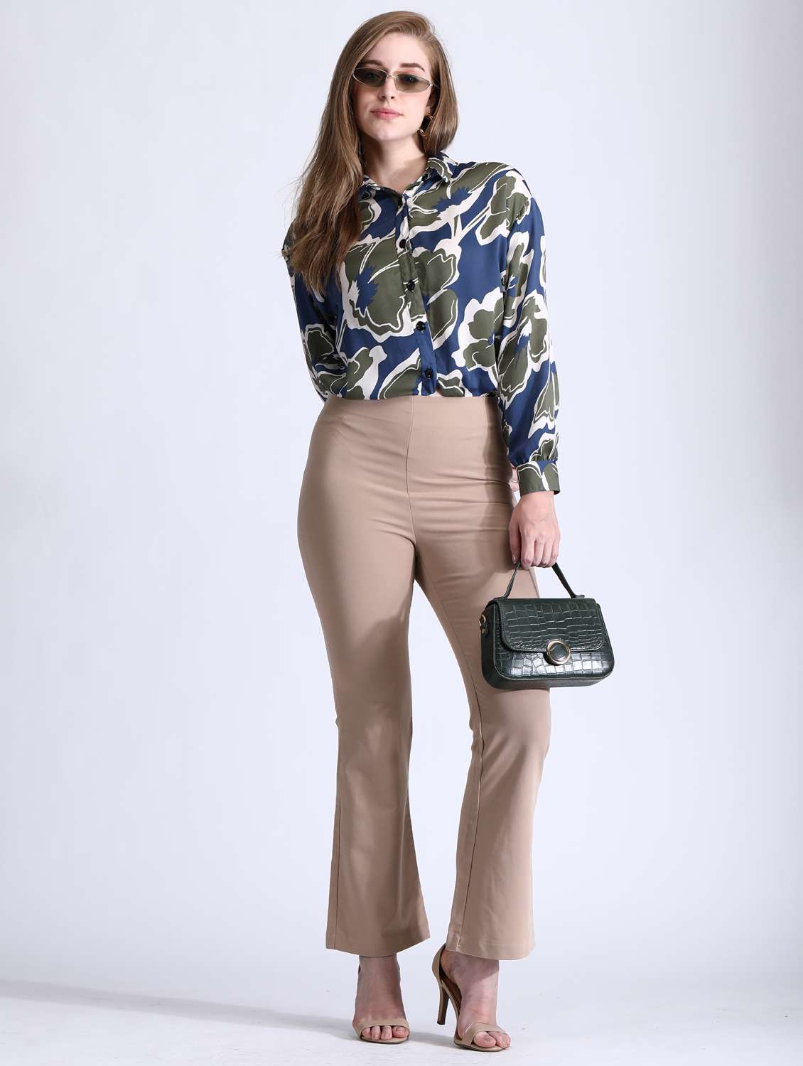 navy blue floral printed regular shirt - 21350220 - Standard Image - 4