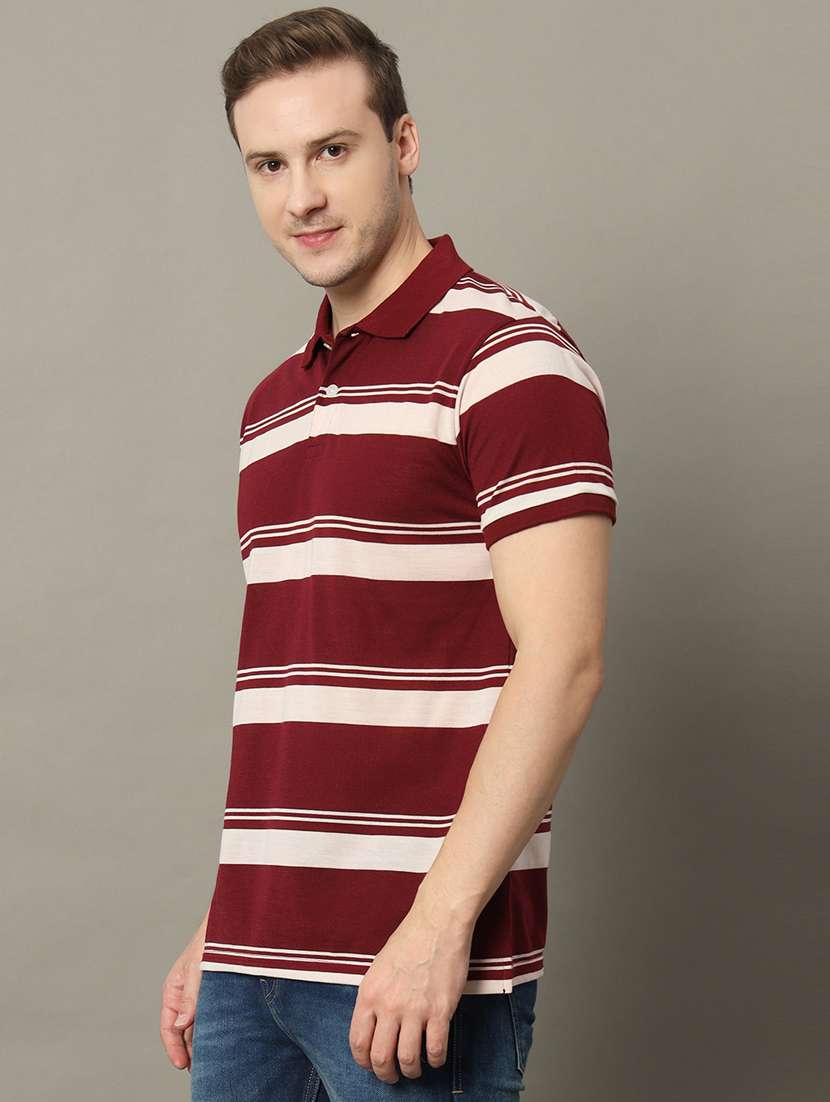 men striped polo t-shirt