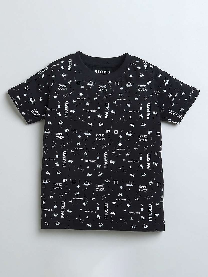 boys round neck printed set of 2 t-shirt - 21350381 -  Standard Image - 1