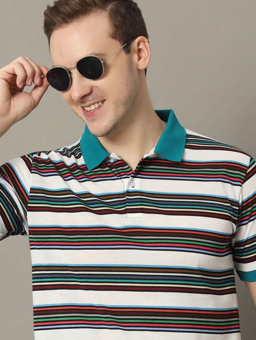 men striped polo t-shirt - 21350390 -  Standard Image - 1