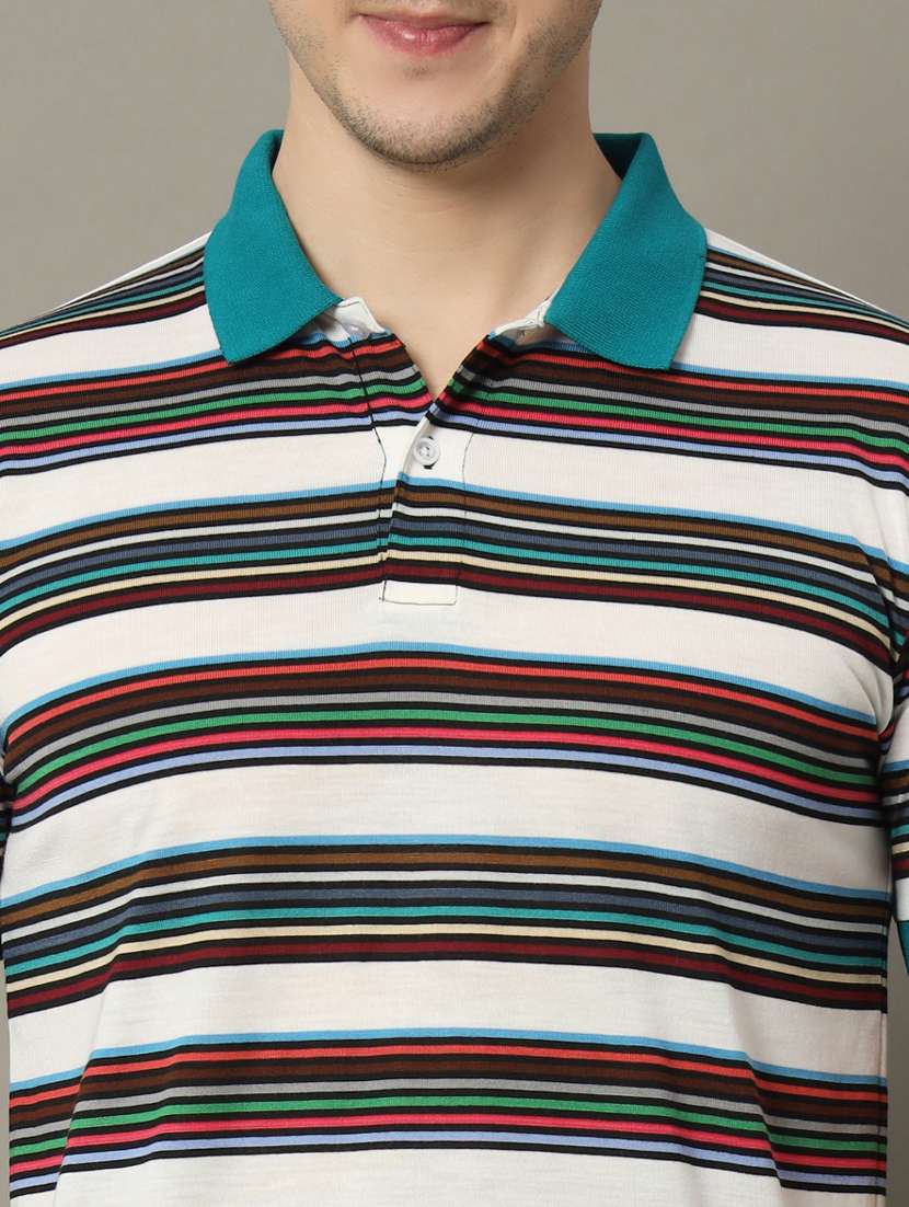 men striped polo t-shirt - 21350390 -  Standard Image - 4